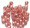 25 8mm Faceted Dusty Rose Firepolish Beads
